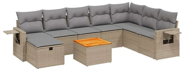 Polyrattan Kerti Ülőgarnitúra - 9 részes szett