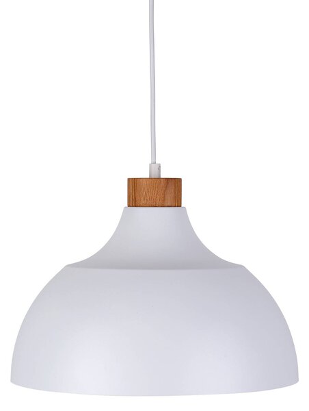 Envostar Kaitt lógó világítás, fehér, Ø 34 cm, faelemekkel, dimmelhető, Fehér / opál, Nappali / Étkező, fém, Skandináv