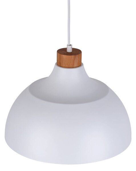 Envostar Kaitt lógó világítás, fehér, Ø 34 cm, faelemekkel, dimmelhető, Fehér / opál, Nappali / Étkező, fém, Skandináv