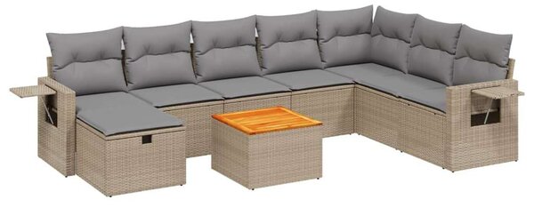Polyrattan Kerti Ülőgarnitúra - 9 részes szett
