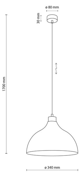 Envostar Kaitt lógó világítás, menta zöld, Ø 34 cm, fa részletek, dimmelhető, Zöld, Nappali / Étkező, fém, Skandináv