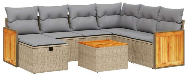 VidaXL Polyrattan Kerti Ülőgarnitúra - 8 részes