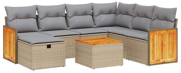 VidaXL Polyrattan Kerti Ülőgarnitúra - 8 részes