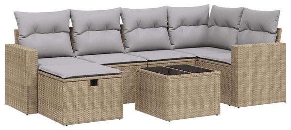 VidaXL Polyrattan Kerti Ülőgarnitúra - 7 részes