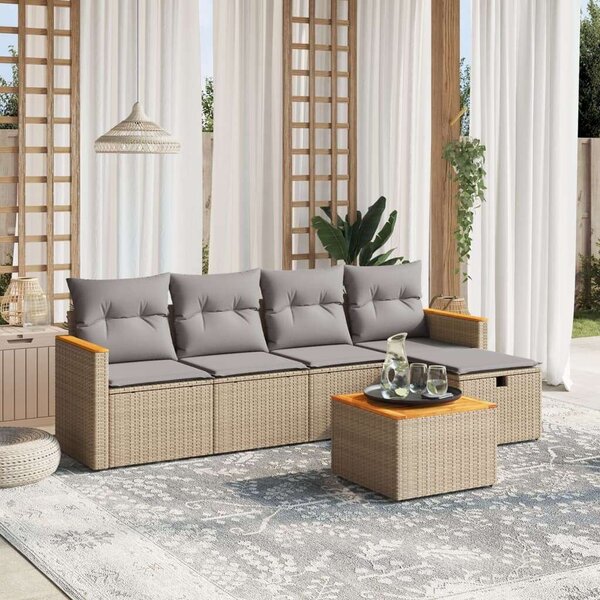 VidaXL Polyrattan Kerti Ülőgarnitúra - 6 részes