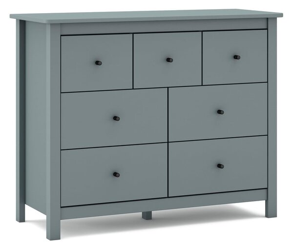 Zöldesszürke borovi fenyő alacsony komód 110x80 cm Misti – Marckeric