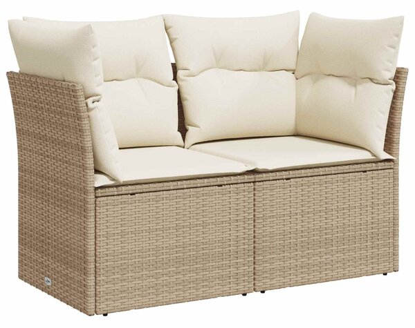 VidaXL Kanapé Szett 6 db Beige és Krémszínű Poli rattan és acél