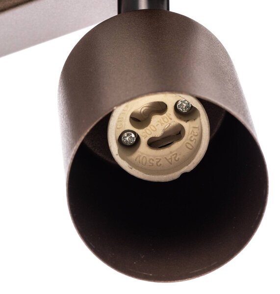 TK Lighting Mennyezeti spot Felső, állítható, barna, kétszínű, lineáris, két fényszórós, dimmelhető, Barna / rozsda, Nappali / Étkező, fém, Modern