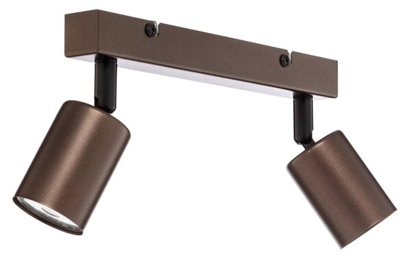 TK Lighting Mennyezeti spot Felső, állítható, barna, kétszínű, lineáris, két fényszórós, dimmelhető, Barna / rozsda, Nappali / Étkező, fém, Modern