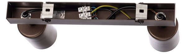 TK Lighting Mennyezeti spot Felső, állítható, barna, kétszínű, lineáris, két fényszórós, dimmelhető, Barna / rozsda, Nappali / Étkező, fém, Modern
