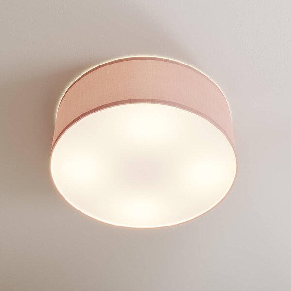 TK Lighting Rondo Kids mennyezeti világítás, Ø 38 cm, rózsaszín, dimmelhető, Lila / pink / rózsaszín, Gyermekszoba, Textil / szövet / selyem, Modern