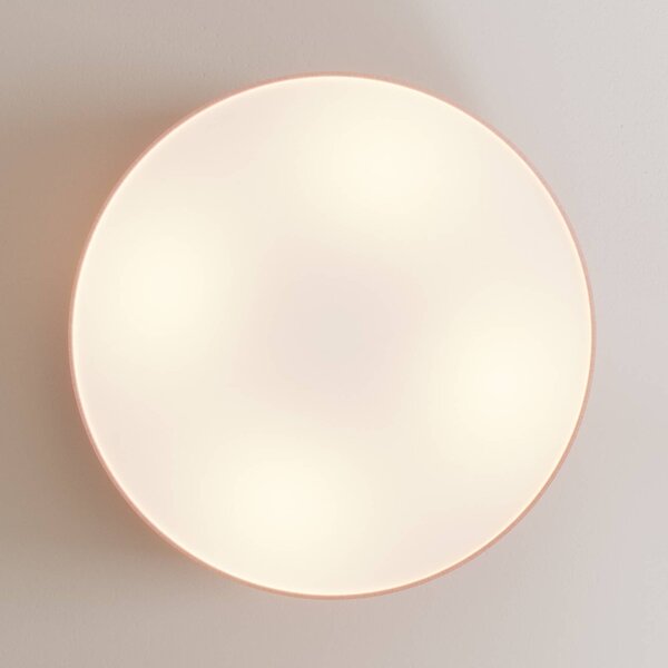TK Lighting Rondo Kids mennyezeti világítás, Ø 38 cm, rózsaszín, dimmelhető, Lila / pink / rózsaszín, Gyermekszoba, Textil / szövet / selyem, Modern