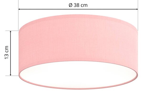 TK Lighting Rondo Kids mennyezeti világítás, Ø 38 cm, rózsaszín, dimmelhető, Lila / pink / rózsaszín, Gyermekszoba, Textil / szövet / selyem, Modern