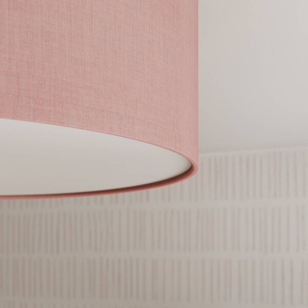 TK Lighting Rondo Kids mennyezeti világítás, Ø 38 cm, rózsaszín, dimmelhető, Lila / pink / rózsaszín, Gyermekszoba, Textil / szövet / selyem, Modern