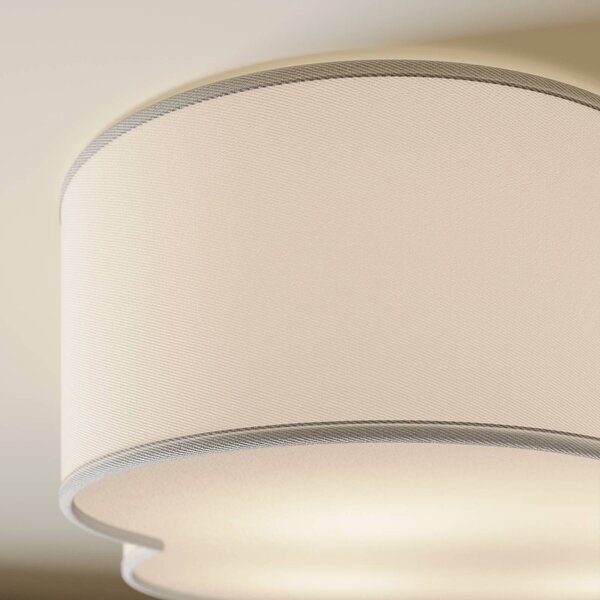 TK Lighting Cloud mennyezeti lámpa, fehér, textil, hossza 62 cm, E27, 4 lámpás., dimmelhető, Fehér / opál, Nappali / Étkező, Textil / szövet / selyem, Fiatalos életstílus