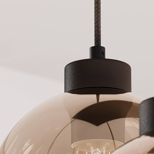 TK Lighting Cubus lógó világítás, 68 cm, 8 izzós, átlátszó/mézszínű/barna, üveg, dimmelhető, Tiszta / átlátszó, Nappali / Étkező, Üveg, Modern