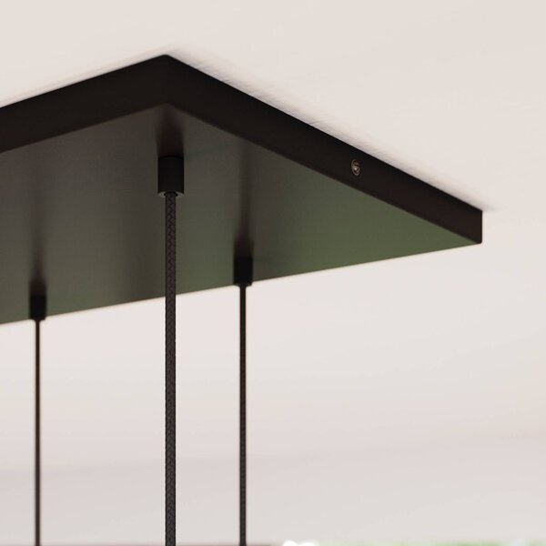 TK Lighting Cubus lógó világítás, 68 cm, 8 izzós, átlátszó/mézszínű/barna, üveg, dimmelhető, Tiszta / átlátszó, Nappali / Étkező, Üveg, Modern