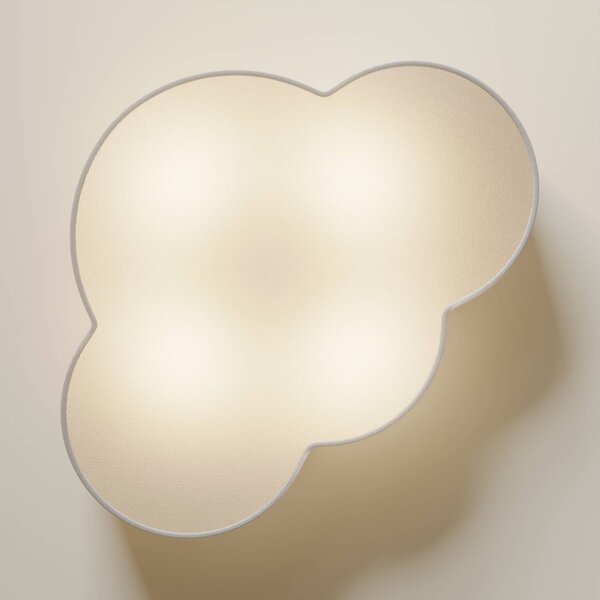 TK Lighting Cloud mennyezeti lámpa, fehér, textil, hossza 62 cm, E27, 4 lámpás., dimmelhető, Fehér / opál, Nappali / Étkező, Textil / szövet / selyem, Fiatalos életstílus