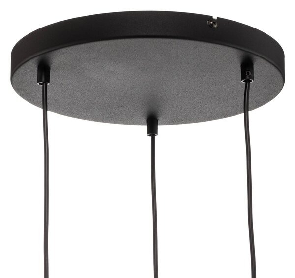 TK Lighting Cubus lógó világítás, Ø 50 cm, 3 izzós, átlátszó/mézbarna, üveg, dimmelhető, Tiszta / átlátszó, Nappali / Étkező, Üveg, Modern