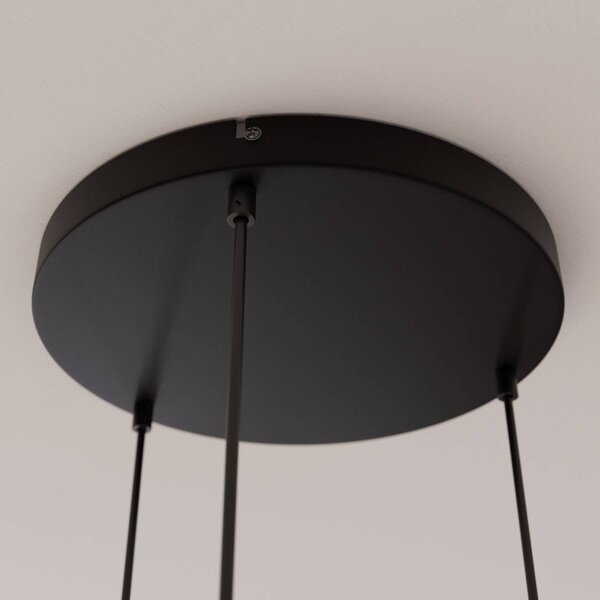 TK Lighting Cubus lógó világítás, Ø 50 cm, 3 izzós, átlátszó/mézbarna, üveg, dimmelhető, Tiszta / átlátszó, Nappali / Étkező, Üveg, Modern