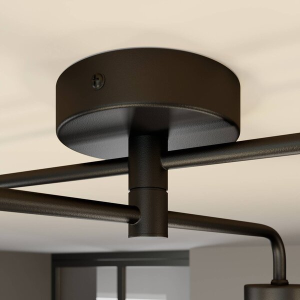 TK Lighting Cubus mennyezeti lámpa, 4 izzós, átlátszó/borostyán/szürke, dimmelhető, Tiszta / átlátszó, Nappali / Étkező, Üveg, Modern