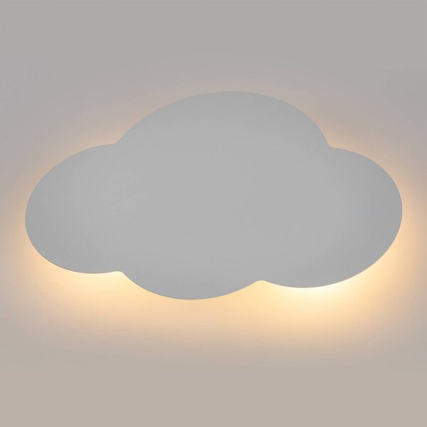 TK Lighting Cloud fali lámpa, fehér, acél, indirekt fény, 38 x 27 cm, dimmelhető, Fehér / opál, Nappali / Étkező, fém, Fiatalos életstílus