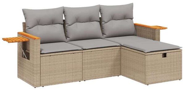 VidaXL Polyrattan Kerti Ülőgarnitúra - 4 részes