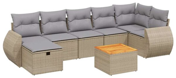 VidaXL Polyrattan Kerti Ülőgarnitúra - 8 részes