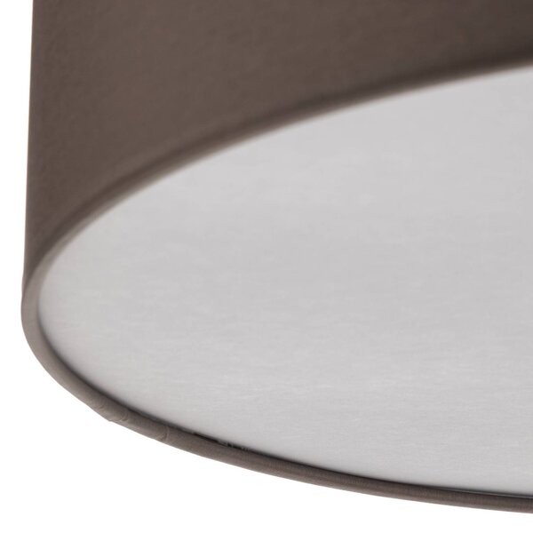 TK Lighting Rondo mennyezeti világítás, barna, Ø 45 cm, dimmelhető, Barna / rozsda, Hálószoba, Textil / szövet / selyem, Modern