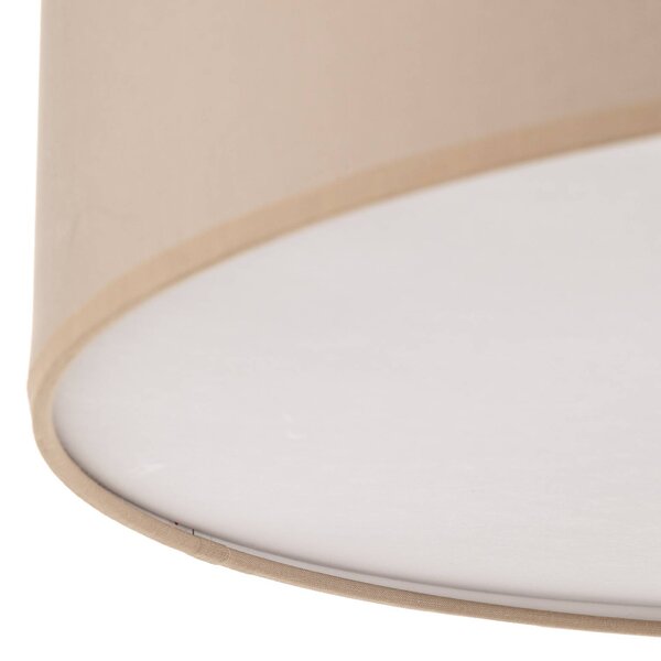 TK Lighting Rondo mennyezeti lámpa, bézs, fém, Ø 45 cm, E27, dimmelhető, Krém / borostyánsárga, Hálószoba, Textil / szövet / selyem, Modern