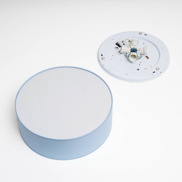 TK Lighting Rondo Kids mennyezeti világítás, Ø 38 cm, kék, dimmelhető, Kék, Gyermekszoba, Textil / szövet / selyem, Modern