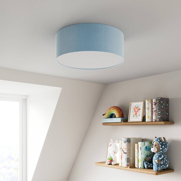 TK Lighting Rondo Kids mennyezeti világítás, Ø 38 cm, kék, dimmelhető, Kék, Gyermekszoba, Textil / szövet / selyem, Modern
