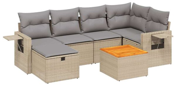 Polyrattan Kerti Ülőgarnitúra - 7 részes