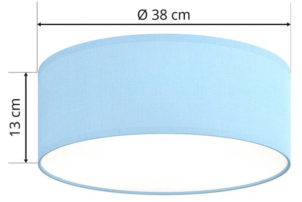 TK Lighting Rondo Kids mennyezeti világítás, Ø 38 cm, kék, dimmelhető, Kék, Gyermekszoba, Textil / szövet / selyem, Modern