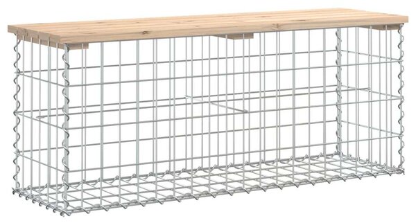Gabion Kert Pad - Tömör Fenyőfa - 103x31,5x42 cm