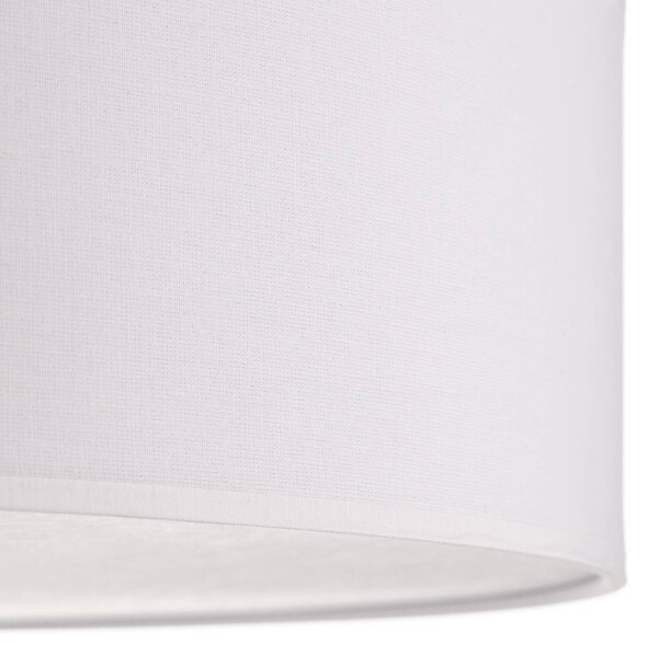 TK Lighting Rondo mennyezeti világítás, fehér Ø 60 cm, dimmelhető, Fehér / opál, Hálószoba, Textil / szövet / selyem, Modern