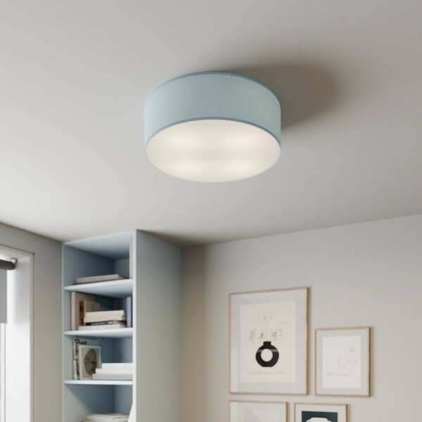 TK Lighting Rondo mennyezeti világítás, kék, Ø 45 cm, dimmelhető, Kék, Hálószoba, Textil / szövet / selyem, Modern