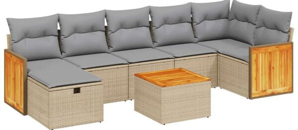 VidaXL Polyrattan Kerti Ülőgarnitúra - 8 részes