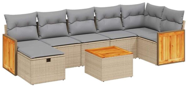 VidaXL Polyrattan Kerti Ülőgarnitúra - 8 részes