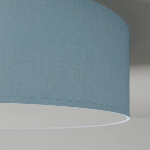 TK Lighting Rondo mennyezeti világítás, kék, Ø 45 cm, dimmelhető, Kék, Hálószoba, Textil / szövet / selyem, Modern