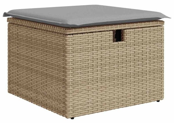 Kerti Kanapé Szett 6 pcs Bézs 55 x 62 x 69 cm Poli rattan