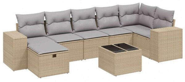 VidaXL Polyrattan Kerti Ülőgarnitúra - 8 részes