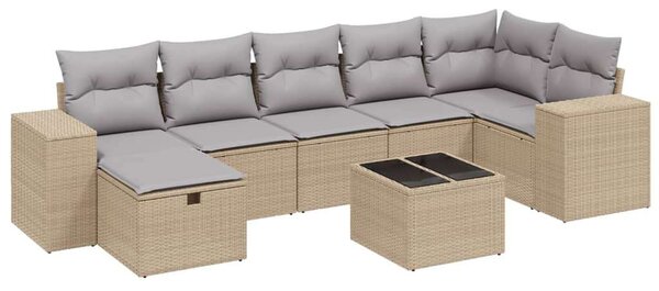 VidaXL Polyrattan Kerti Ülőgarnitúra - 8 részes