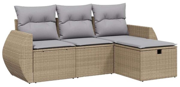 VidaXL Polyrattan Kerti Ülőgarnitúra - 4 részes