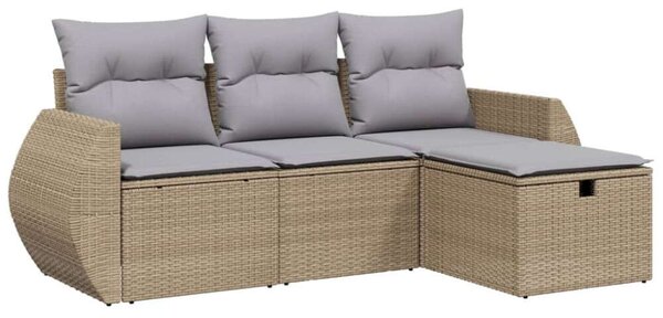 VidaXL Polyrattan Kerti Ülőgarnitúra - 4 részes
