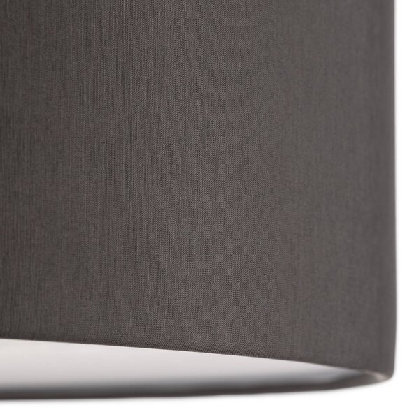 TK Lighting Rondo mennyezeti világítás, szürke Ø 45 cm, dimmelhető, Alu / szürke / cink, Hálószoba, Textil / szövet / selyem, Modern