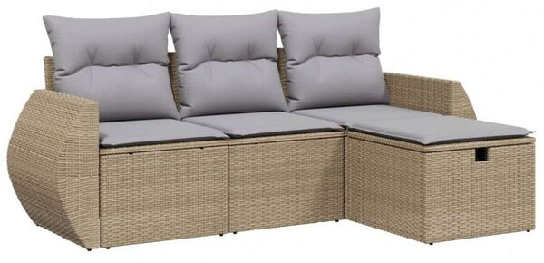 VidaXL Polyrattan Kerti Ülőgarnitúra - 4 részes