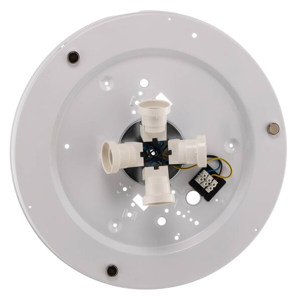 TK Lighting Rondo mennyezeti világítás, fehér Ø 45 cm, dimmelhető, Fehér / opál, Hálószoba, Textil / szövet / selyem, Modern