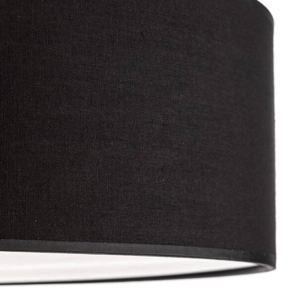 TK Lighting Rondo mennyezeti világítás, sötét szürke Ø 60 cm, dimmelhető, Fekete, Hálószoba, Textil / szövet / selyem, Modern