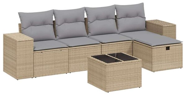 VidaXL Polyrattan Kerti Ülőgarnitúra - 6 részes